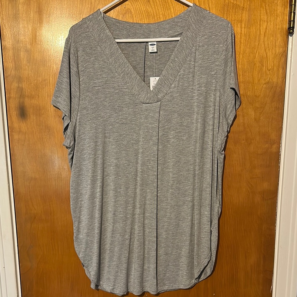 Old Navy Gray Oversized Short Sleeve Tee
